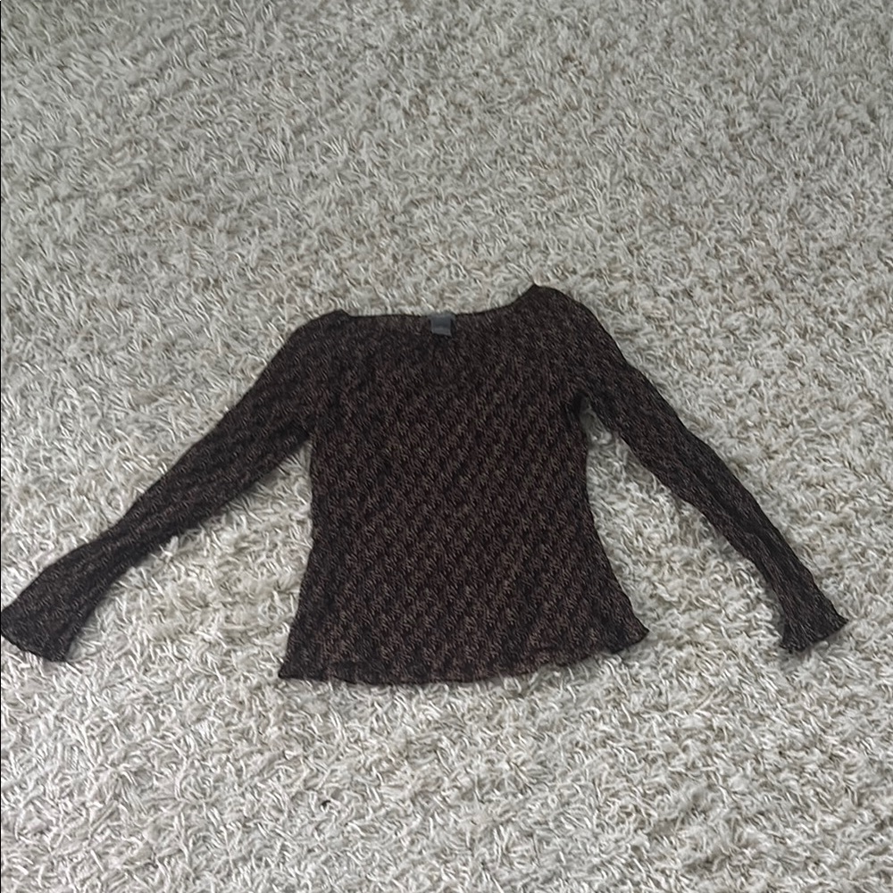 Brown Long Sleeve Top